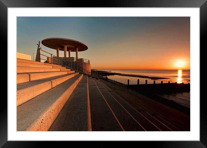 Cleveleys Promenade Evening Framed Mounted Print by John Hare