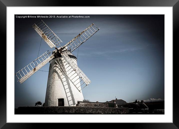 Ballycopeland Windmill Framed Mounted Print by Anne Whiteside