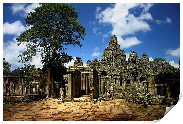 Bayon Temple View from the East Print by Joey Agbayani
