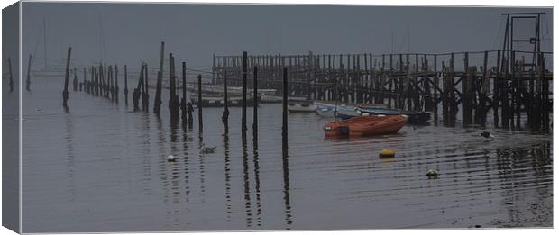 Fog and the jetty Canvas Print by Phil Wareham