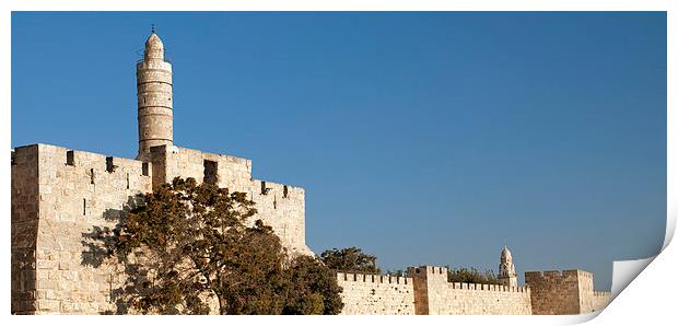 david tower in jerusalem, Israel Print by sharon hitman