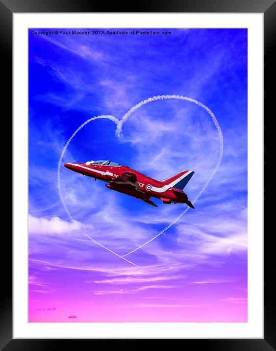 Red Arrows Love Framed Mounted Print by Paul Madden