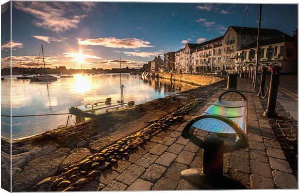 Dungarvan Harbour Eire Canvas Print by Leighton Collins