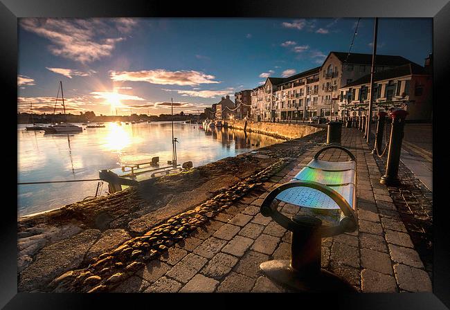 Dungarvan Harbour Eire Framed Print by Leighton Collins