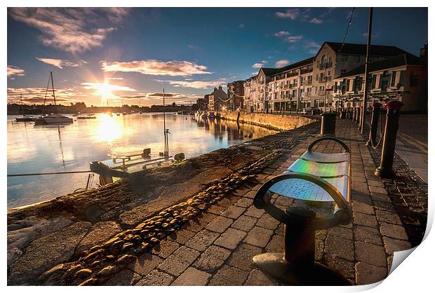 Dungarvan Harbour Eire Print by Leighton Collins