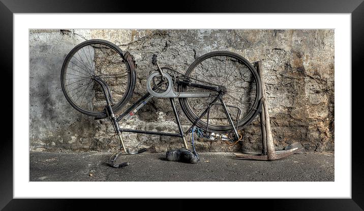 Vintage Bike Framed Mounted Print by Ray Pritchard