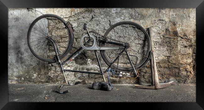 Vintage Bike Framed Print by Ray Pritchard