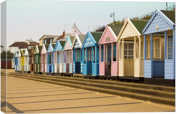 Beach Huts at Southwold Canvas Print by Sudhir Shah