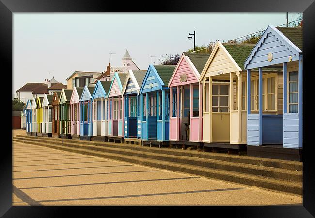 Beach Huts at Southwold Framed Print by Sudhir Shah