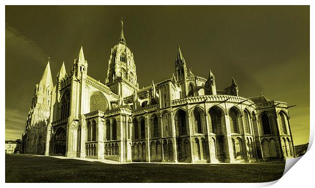 Bayeaux Cathedral Print by Rob Hawkins