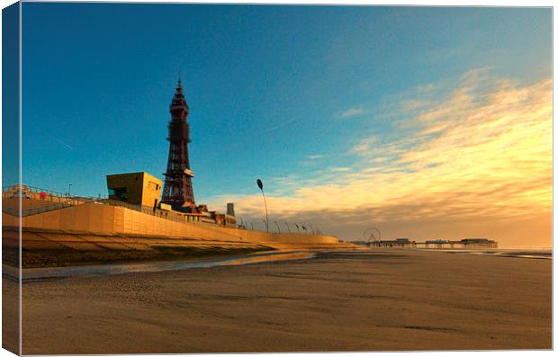 Blackpool Tower Canvas Print by John Hare