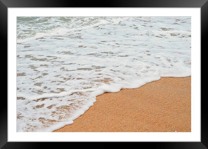 Sand and Water Framed Mounted Print by Nicole Rodriguez
