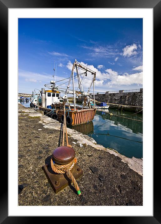 Carnlough Harbour Framed Mounted Print by Simon Curtis