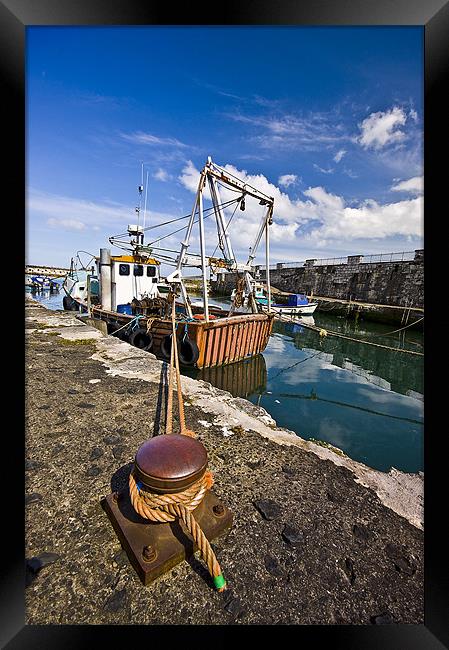 Carnlough Harbour Framed Print by Simon Curtis