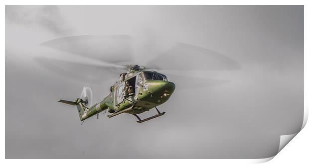 Military helicopter Print by Ian Jones