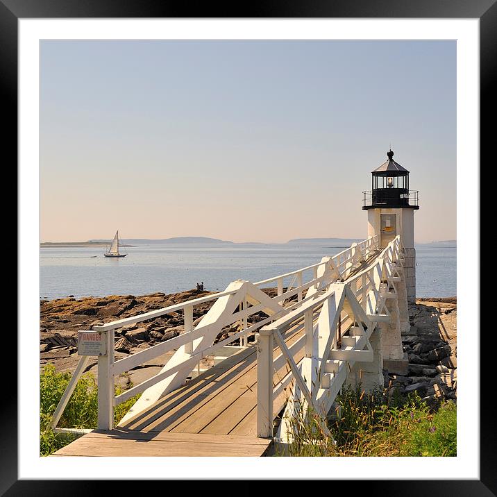 Marshall Point Lighthouse Port Clyde Maine Framed Mounted Print by Marianne Campolongo