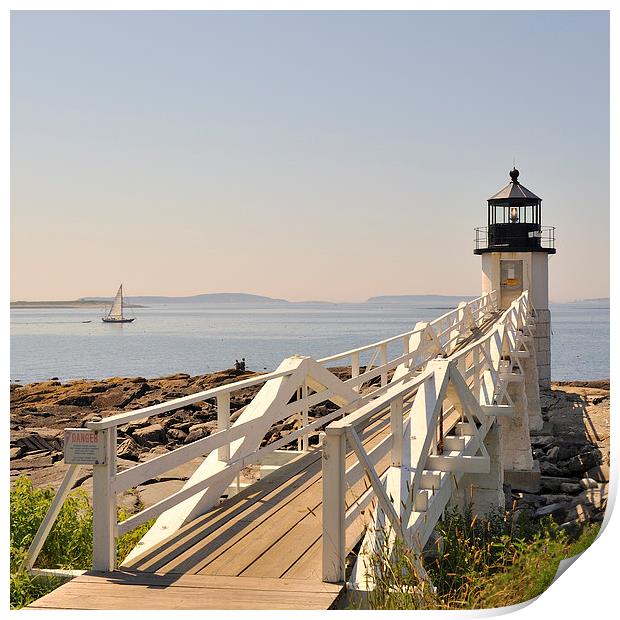 Marshall Point Lighthouse Port Clyde Maine Print by Marianne Campolongo