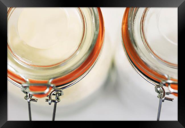 Glass Sugar Jars - Natalie Kinnear Photography - P Framed Print by Natalie Kinnear