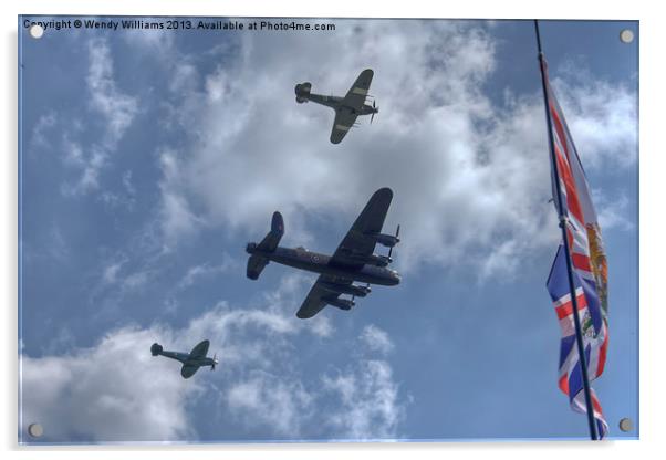 Battle of Britain Memorial Flight Acrylic by Wendy Williams CPAGB