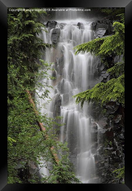 Waterfall Framed Print by angie vogel