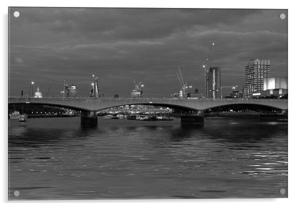 Waterloo  Bridge St Pauls London Acrylic by David French