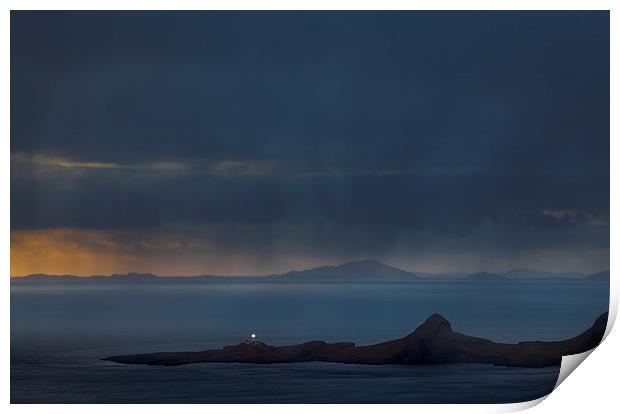 Eabhal from Neist Lighthouse Print by Gary Finnigan