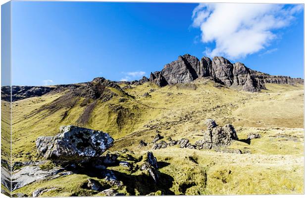 Approach to Storr Mountain Canvas Print by Gary Finnigan