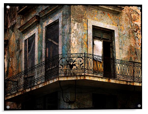old balcony in Havana Acrylic by olga hutsul
