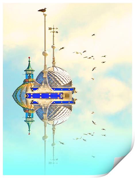 Domes of Eastbourne Print by Sharon Lisa Clarke
