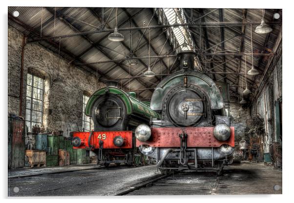 Steam Trains Acrylic by Ray Pritchard