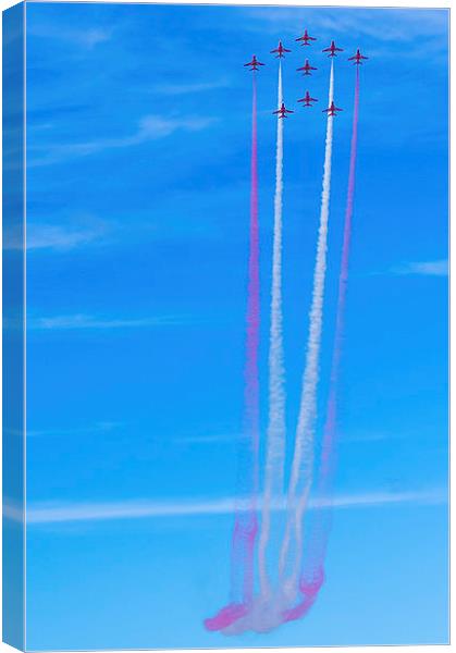 Red Arrows Formation Canvas Print by Chris Walker