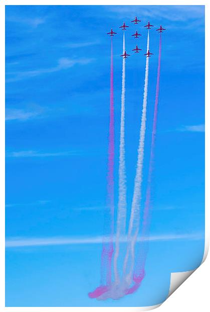 Red Arrows Formation Print by Chris Walker