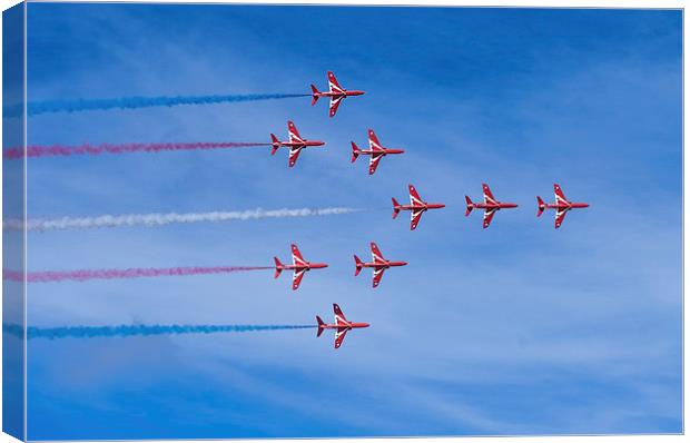 Red Arrows Formation Canvas Print by Chris Walker