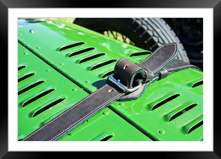 Engine cover strap. Framed Mounted Print by Simon Owler