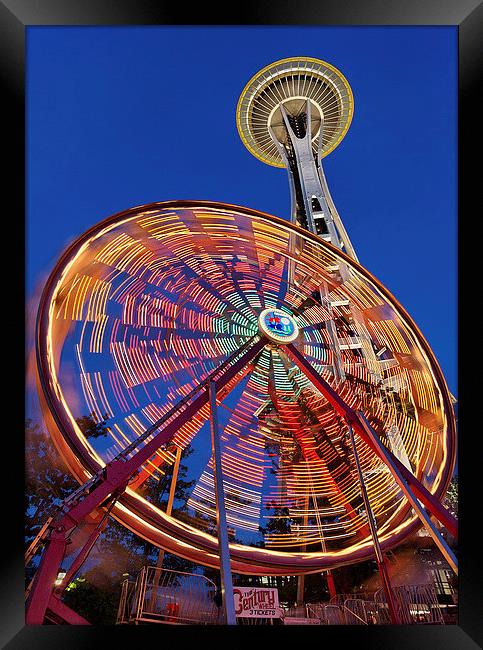 The Seattle Space Needle Framed Print by Plamen Stefanov