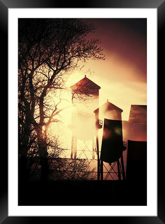 water tower at Junction Framed Mounted Print by olga hutsul
