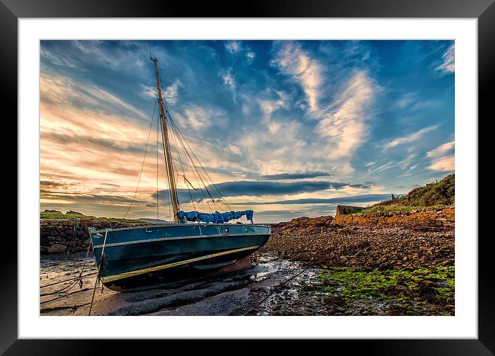 Low tide Framed Mounted Print by Sam Smith
