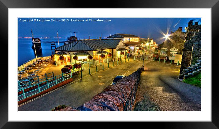 Mumbles Pier Cafe Swansea Framed Mounted Print by Leighton Collins