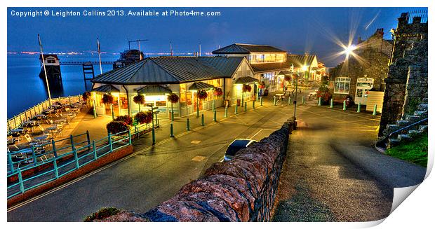 Mumbles Pier Cafe Swansea Print by Leighton Collins