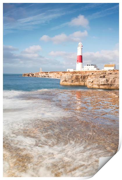 Portland Bill Reflections Print by Chris Frost