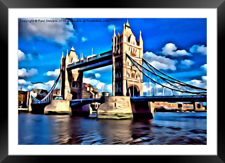 Tower Bridge Framed Mounted Print by Paul Stevens