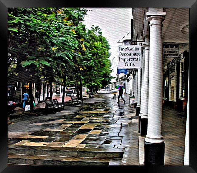 Wet afternoon on the Pantiles Framed Print by Paul Stevens