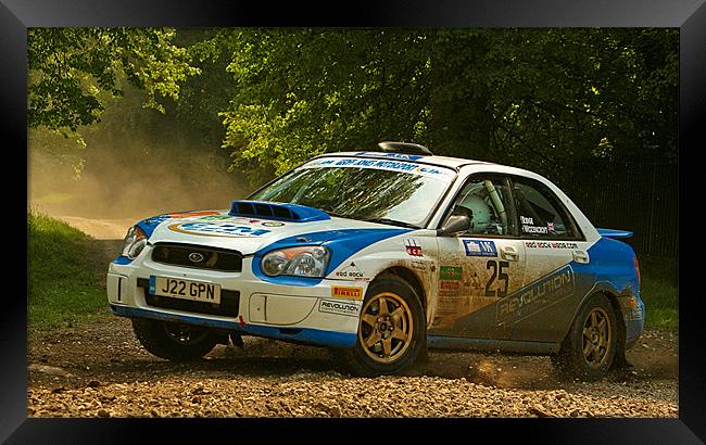 Subaru Impreza Rally Car Framed Print by Nige Morton