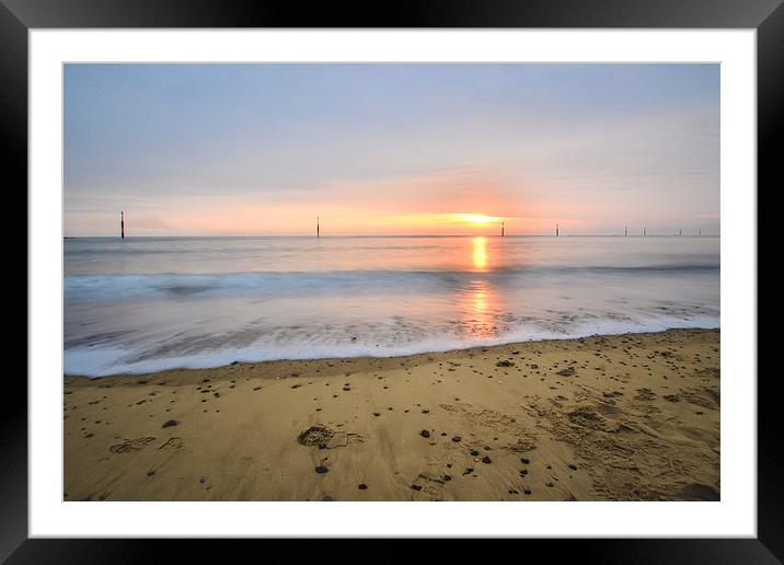 Sunrise At Sea Palling Framed Mounted Print by Daniel Sweeney