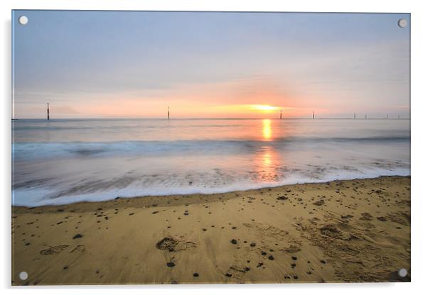 Sunrise At Sea Palling Acrylic by Daniel Sweeney
