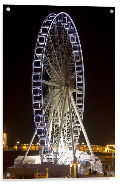 Brighton Wheel at Night Acrylic by Wendy Williams CPAGB