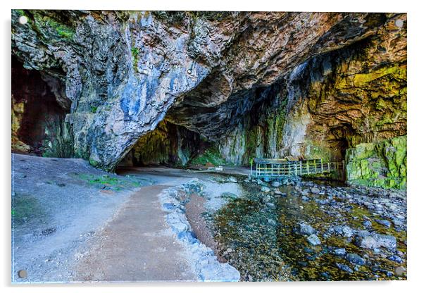 Smoo Cave, Durness Acrylic by Gary Finnigan