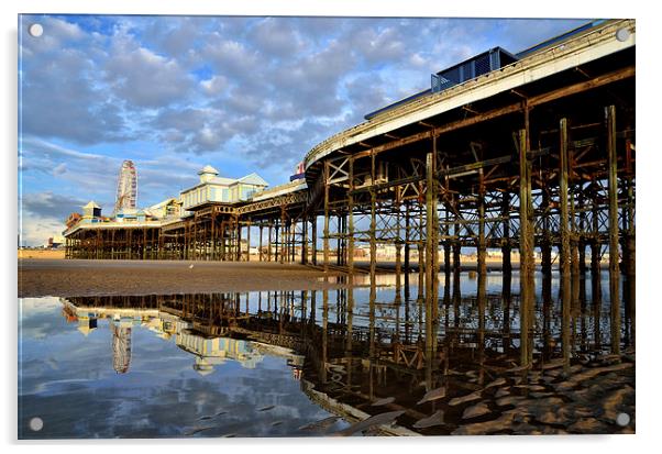Central Pier Blackpool Acrylic by Gary Kenyon