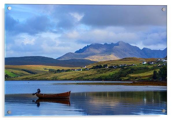 Loch Harport and the Cuillins 2 Acrylic by Chris Thaxter
