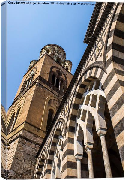 Amalfi Bell Tower & Arches Canvas Print by George Davidson